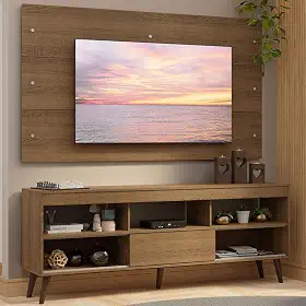 Rack com Painel para Tv até 65 Polegadas com Pés Detroit Madesa