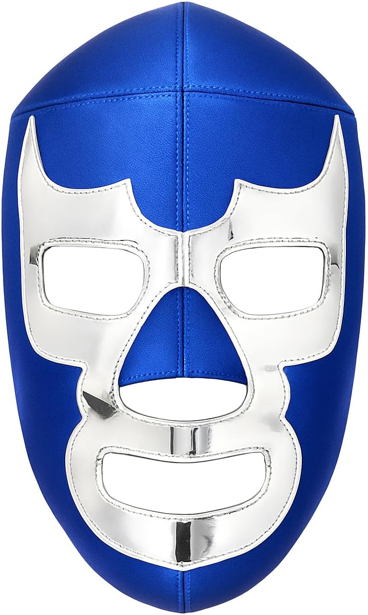 San Rafael Arcangel Blue Demon Lucha Libre Wrestling Mask Costume Wear Adult Size Mascara de Luchador