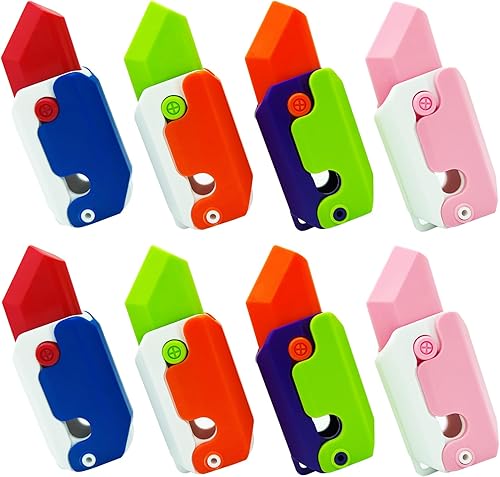 Juguete para ansiedad con cuchillo de gravedad impreso en 3D, divertido juguete de plástico EDC zanahoria juguetes sensoriales para adultos, TDAH,