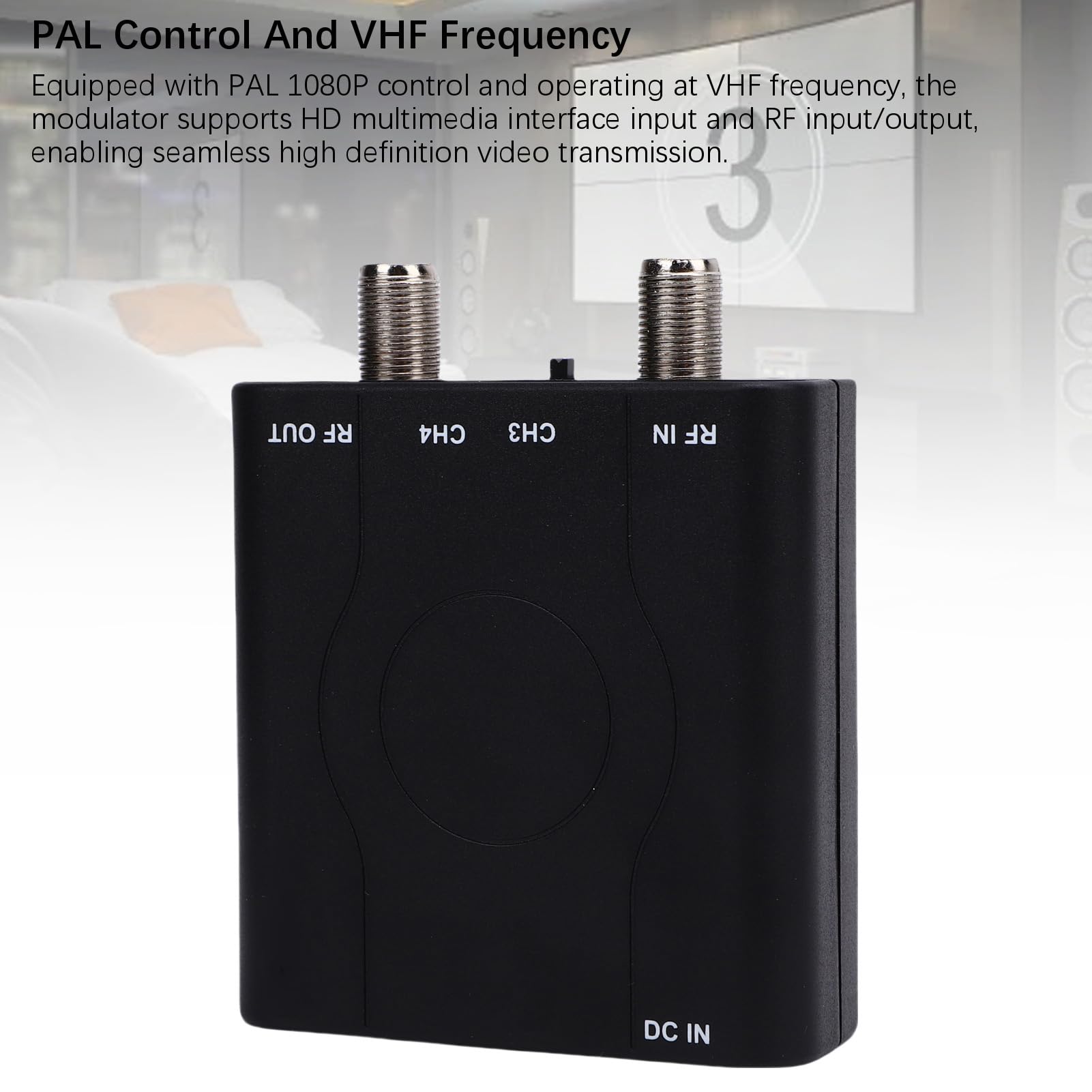 PUSOKEI Modulateur HDMI vers RF HDM61, Adaptateur Convertisseur HDMI Coaxial PAL 1080P NTSC