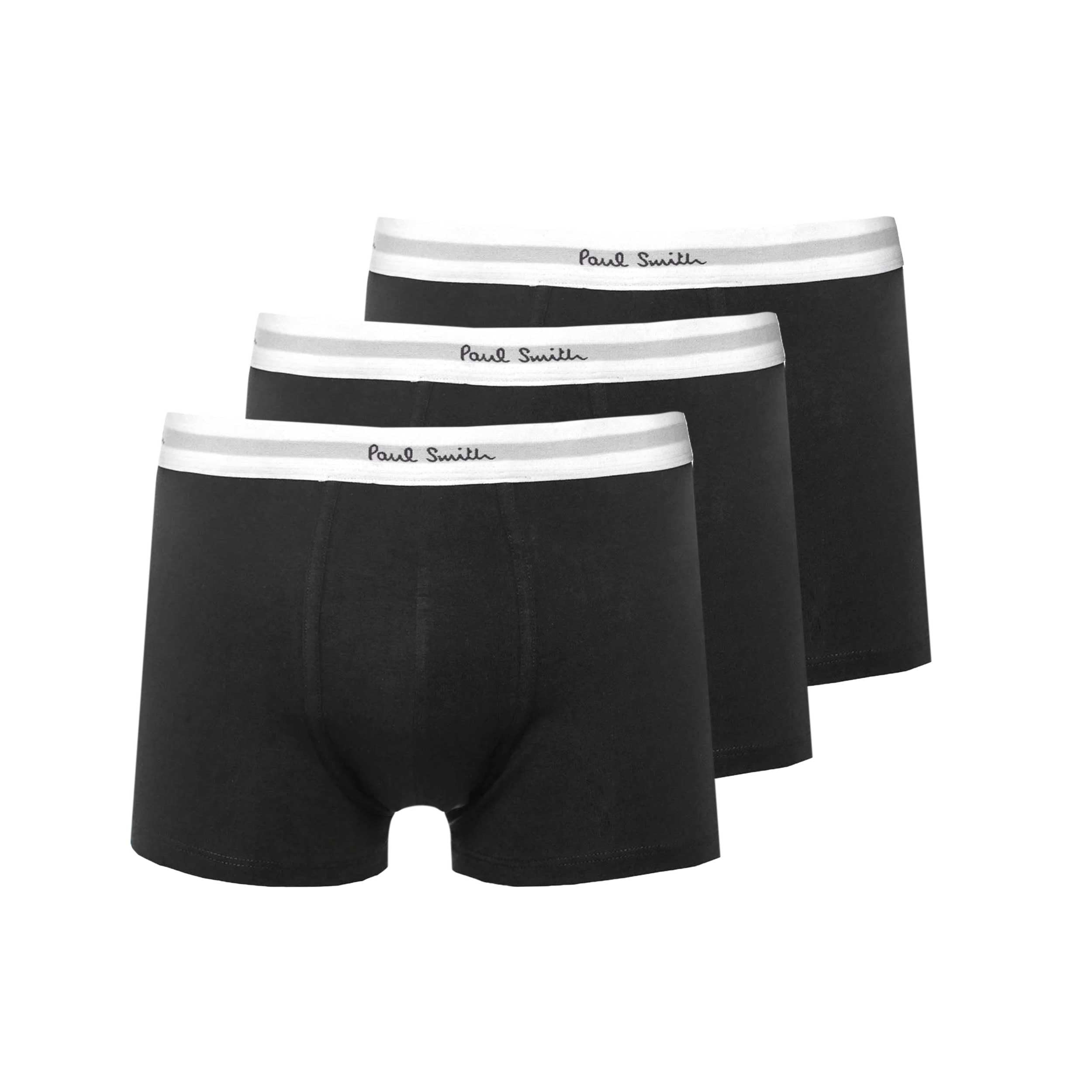 Paul Smith Trunk 3 Pack White Band Underwear in Black M