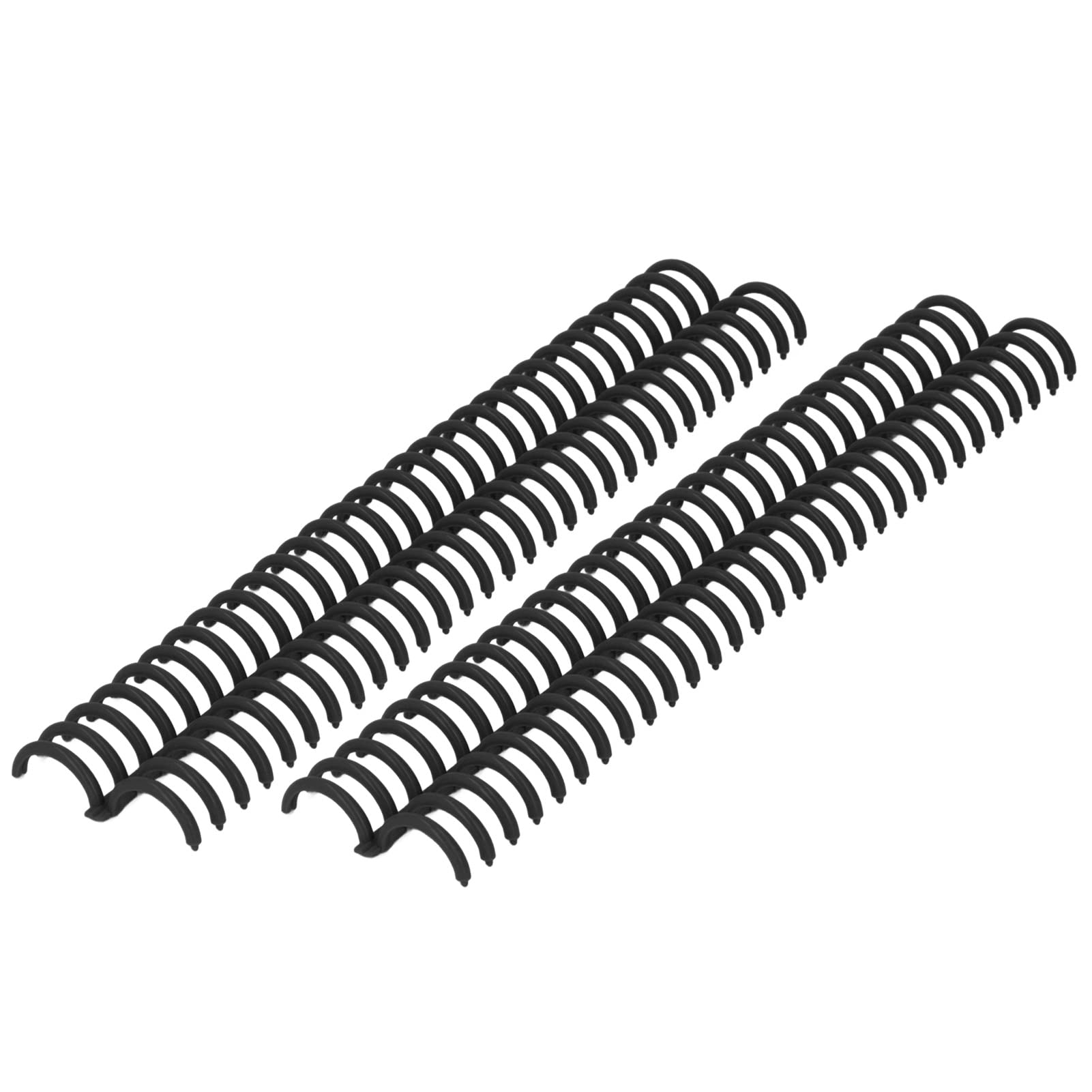 de Encuadernación de Hojas Sueltas, 10 Uds., 30 Agujeros, 22mm de Diámetro Interior, Bobinas de Encuadernación, Anillos de Encuadernación de Plástico Resistentes Al Desgaste(Negro)