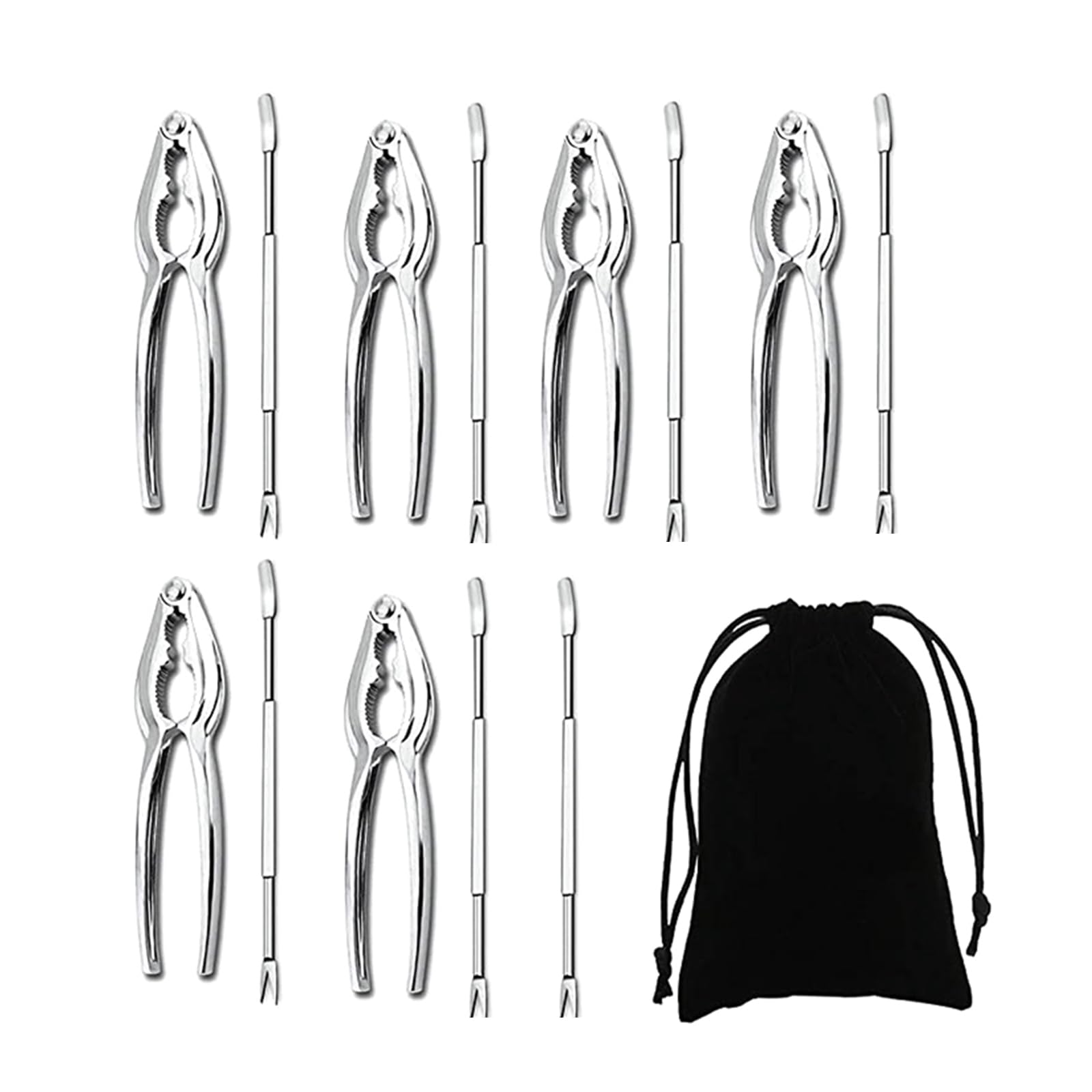 alloneslife Professional Seafood Tool Set for Easy Crabs Lobster and Shellfish Preparation Crackers with Ergonomic Comfort Handle Crabs Crackers