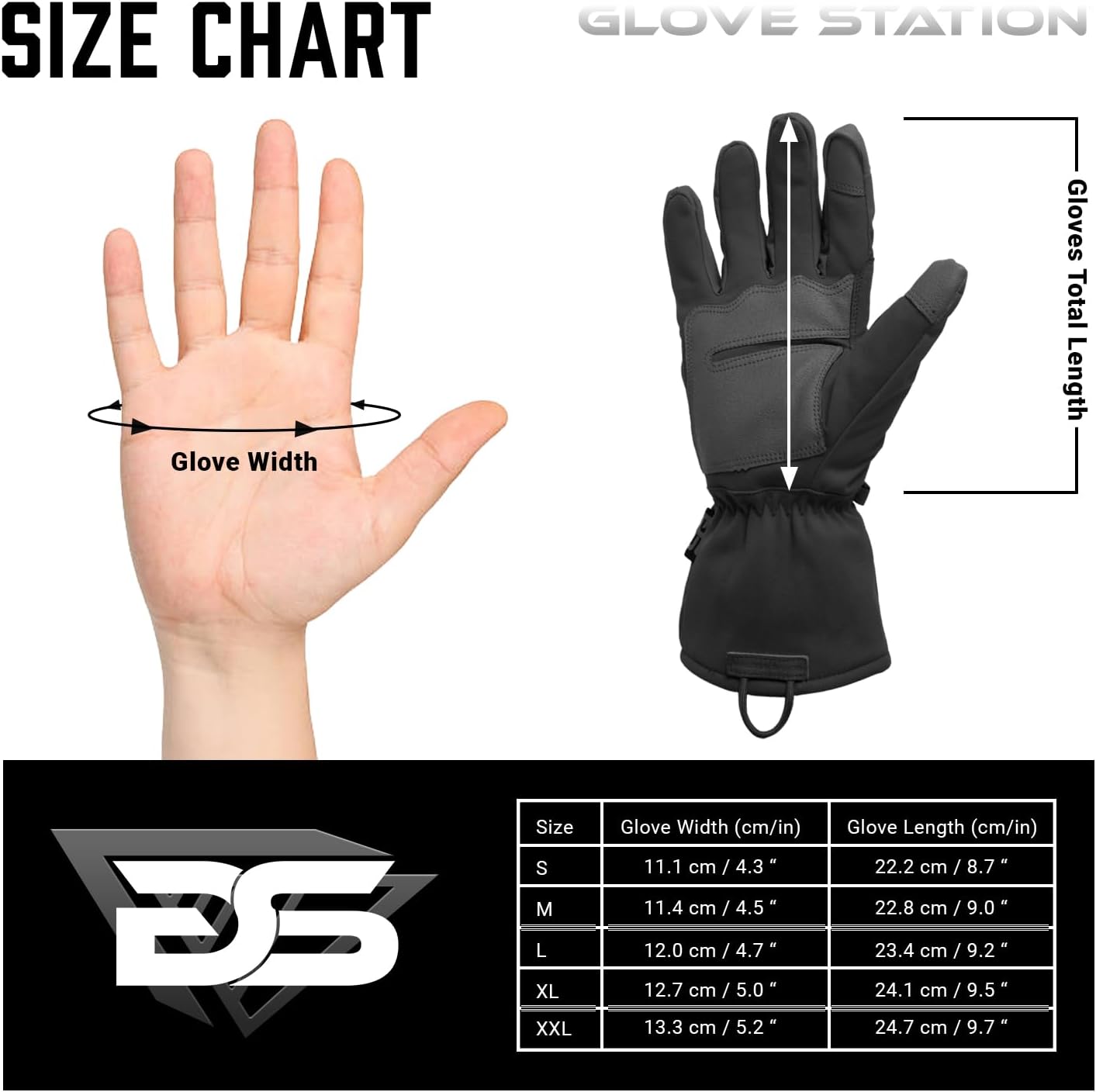 Glove Station Summit Tactical Gloves - Hunting Gloves Touchscreen Compatible PU Leather Palm Gauntlet Cuffs Brushed Polyester