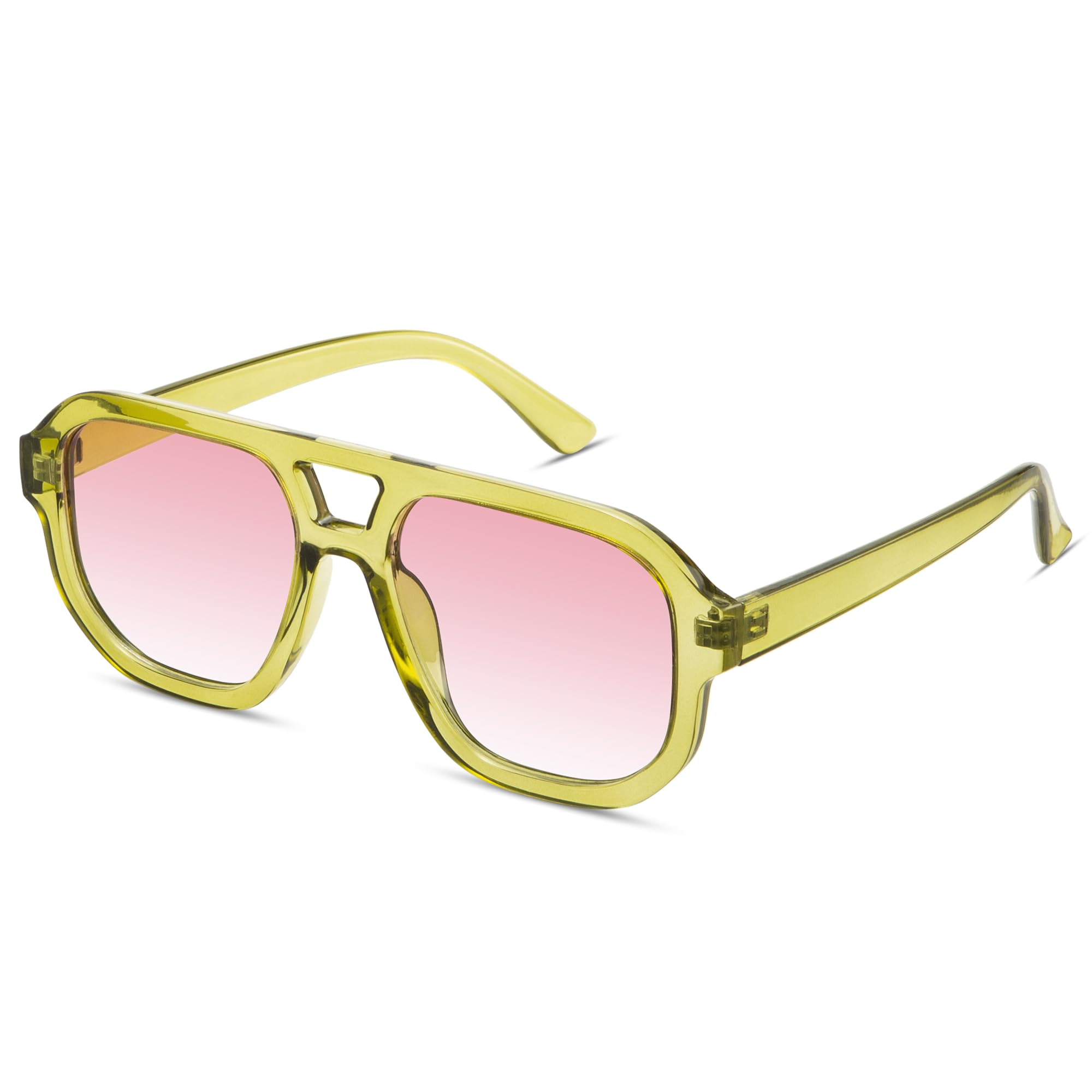 livho Trendy Polarized Square Aviator Sunglasses Women Men, Retro Sun Glasses for Women Men 2024 Shades