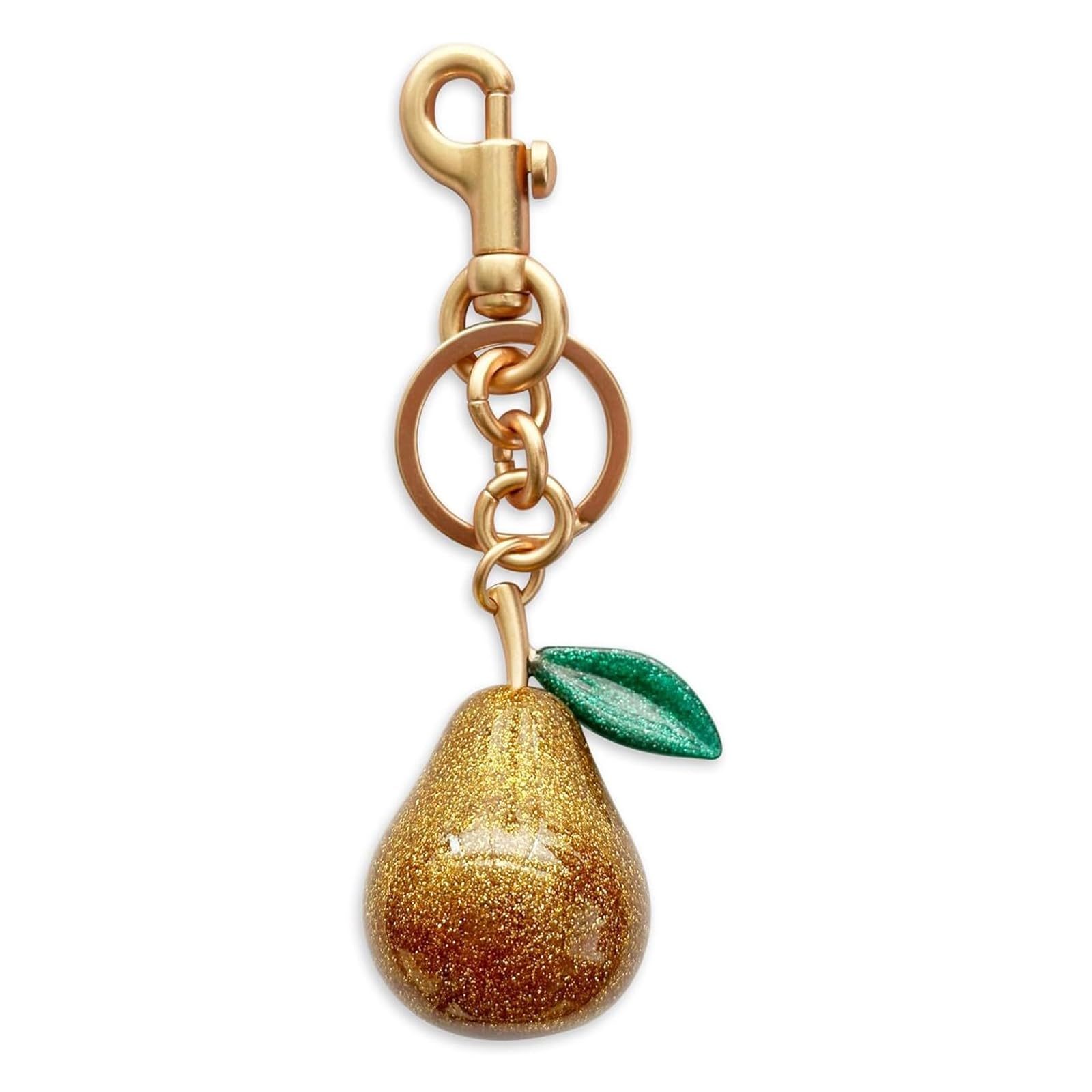 Xnqelerate Unisex Gold Bag Charms, Metal Keychain Purse Charms, Car Keychain For Women, For Tote Bags, Birthday(Golden Pear)
