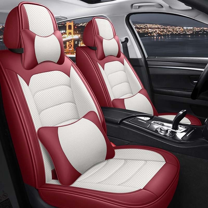 Housse de siège voiture universelle cuir compatible airbag couvre coussin auto antidérapant complet