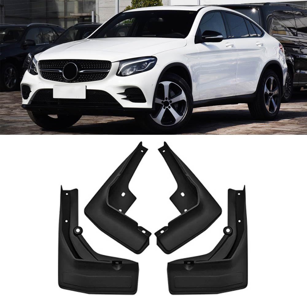 RESKIU 4PCS Mud Flaps for Benz GLC Klasse Coupe C253 2017 2018 2019(Without Pedals) 77.99, Splashproof No Drill Easy Install Front Rear Wheel Protection Fender Mudflaps All-Weather Splash Guards