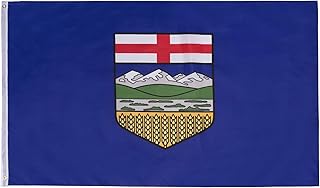 FLAGBURG Alberta Flag 3x5 Ft 2 Pack, Canadian AB Flags with Double-side Print Vivid Color and UV Fade Resistant, Canvas Header and Double Stitched, Light-Weight Polyester Flag with Metal Grommets