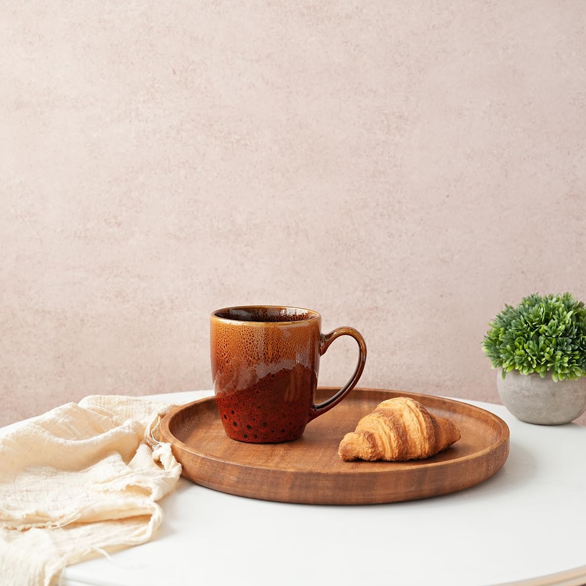 Bosmarlin Ceramic Coffee Mug Set of 4, 17 Oz, Coffee Cups with Big Handle, Microwave Safe, Unique Reactive Glaze (Multicolor) - Image 5