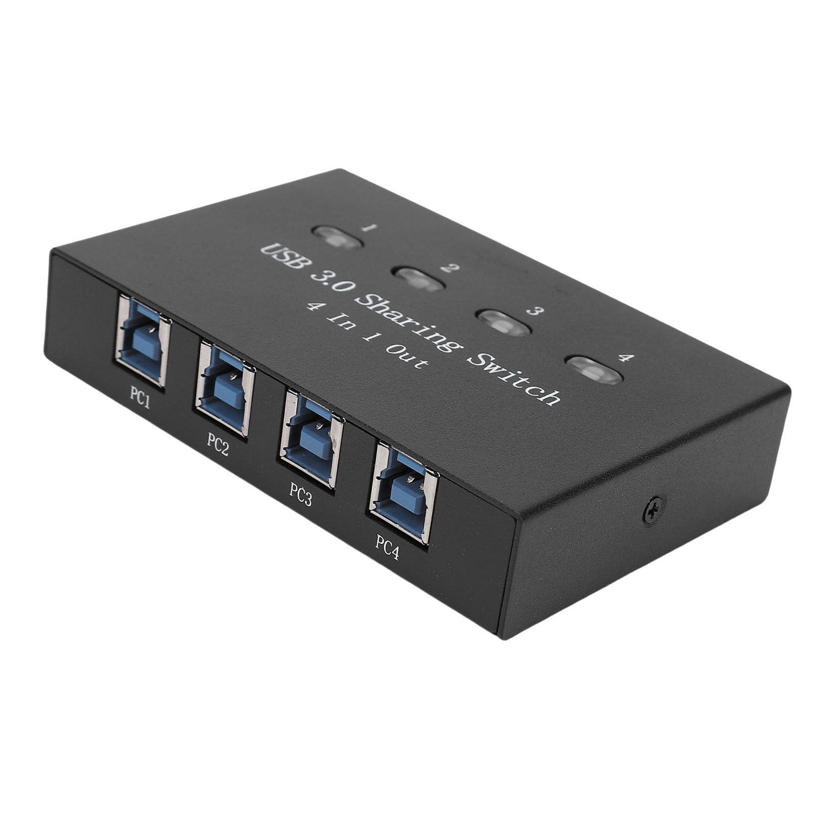 ASHATA Conmutador Manual de Compartidor de Impresora USB 3.0 de 4 Puertos