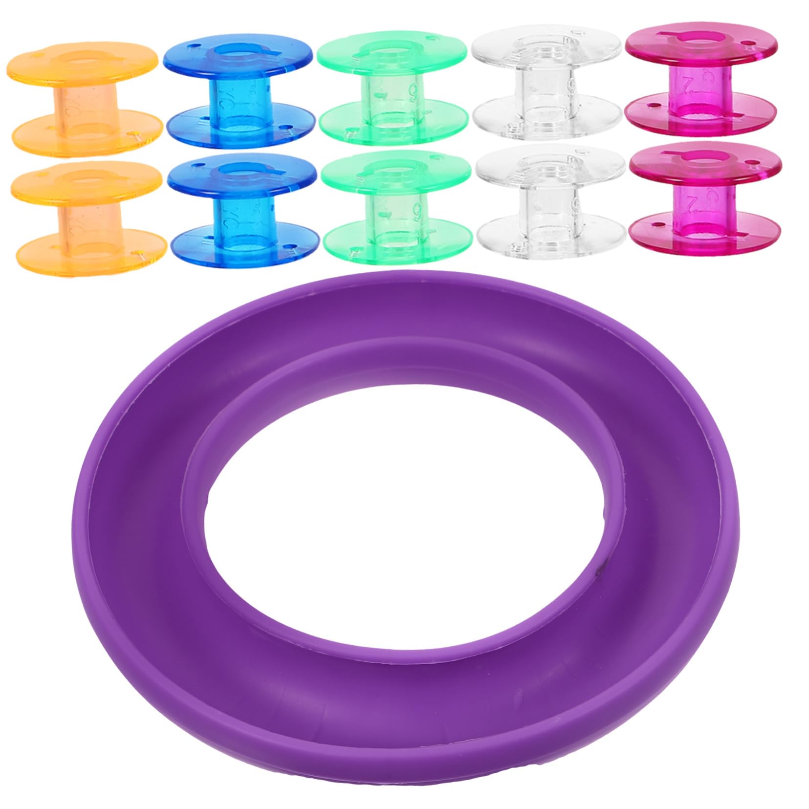 Tofficu 4 Set di Custodie per Bobine Scatole di Plastica per Cucire Porta Filo da Ricamo E Scatola Facile da Usare