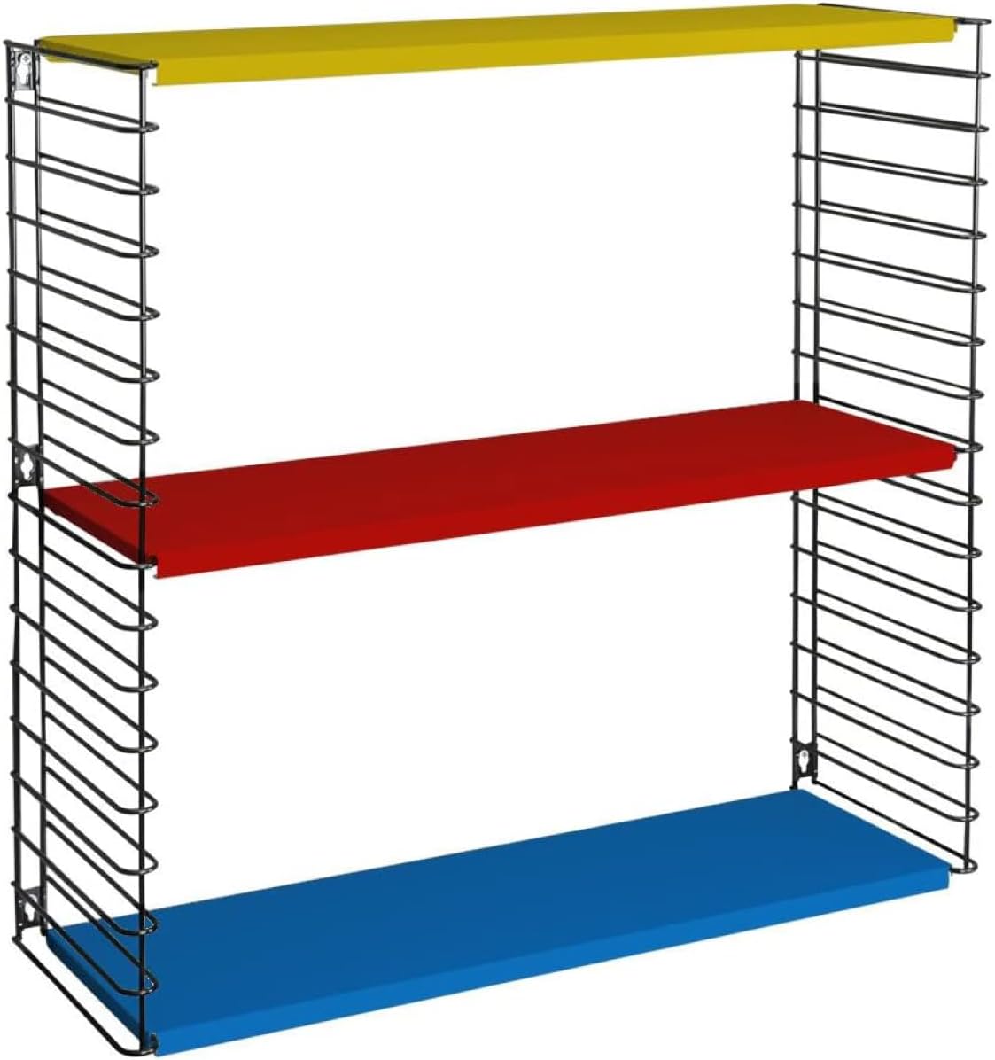 Metaltex Libro 3-Tier Wooden Shelf - Multipurpose Shelf for Home including Bedroom, Office and Garage - Multi-Coloured, 70 x 68 x 21 Centimetres