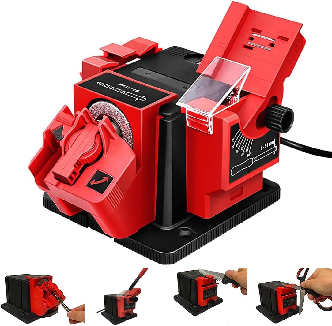 Power Drill Bit Sharpener, Universal Sharpening Station, Electric Multifuntion Sharpening Tool for Drill Bits from 7/64" to 3/8"(3mm to 13mm)