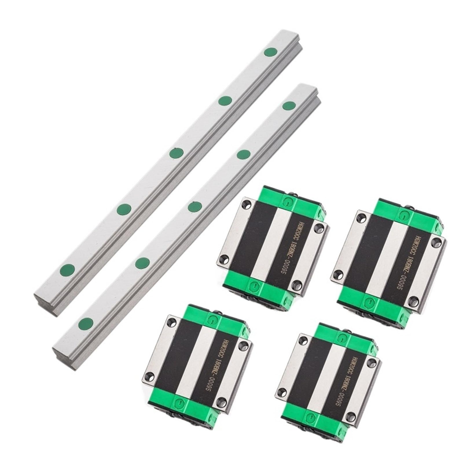 2 szt. HGR20 + 4 szt. HGH20CA/HGW20CC prowadnica liniowa kwadratowa szyna prowadząca do samodzielnego wykonania frezów CNC, tokarek (HGH20CA, 1150 mm)