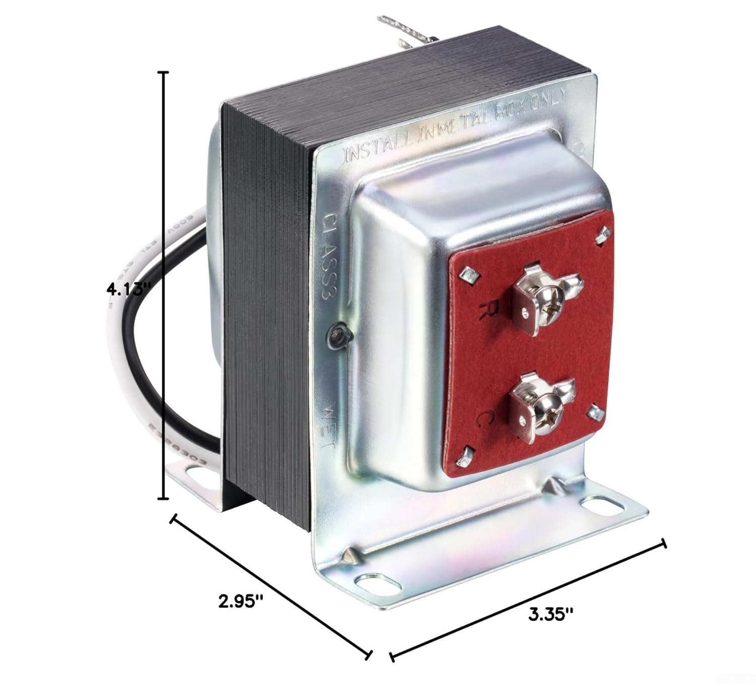 Caja de metal para vídeo de 24 V (2 unidades) | Certificado UL, funcionamiento silencioso, salida de 24 V 40 VA, seguro para el salón, reduce los peligros eléctricos