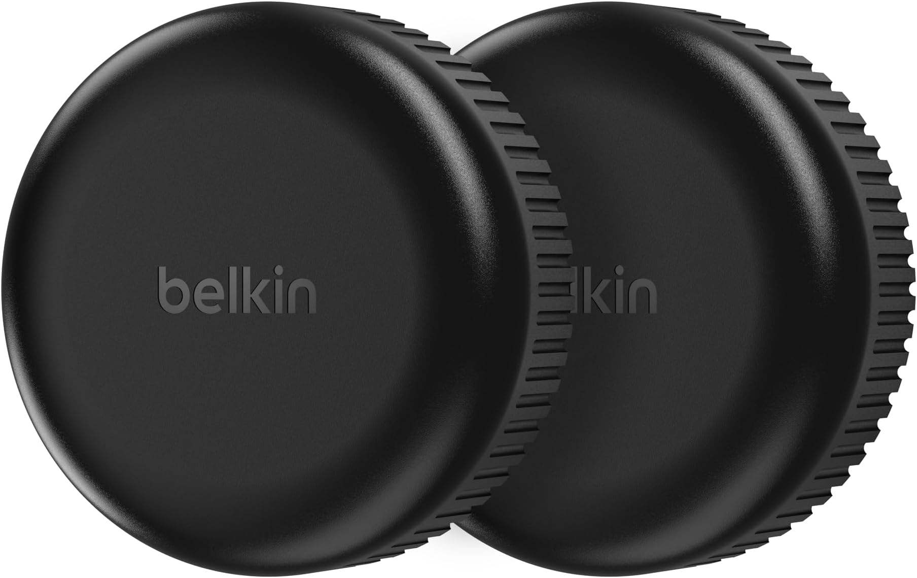 Waterproof Apple AirTag Secure Holder with Adhesive Strips, Robust, Scratch-Resistant AirTag Case, AirTag Protection, Keychain for Skateboard, Trailer, Drone, Bicycle etc. - Black (Pack of 2)