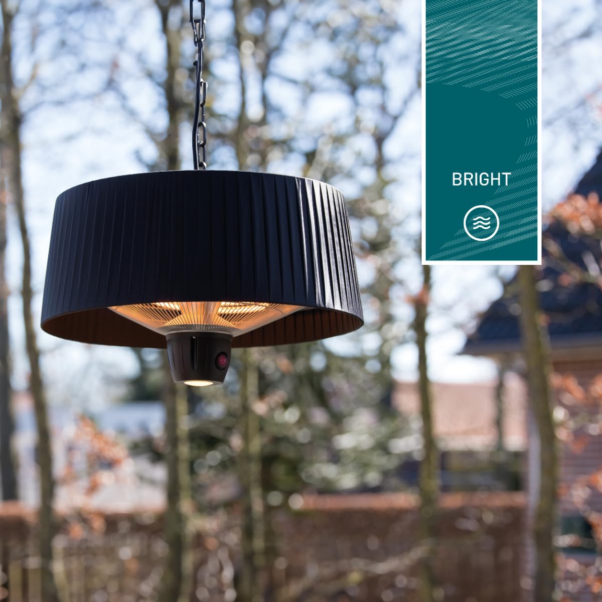 vidaXL Sunred Artix 1500 - Lampada alogena sospesa, 50 x 50 x 30 cm, Colore: Nero