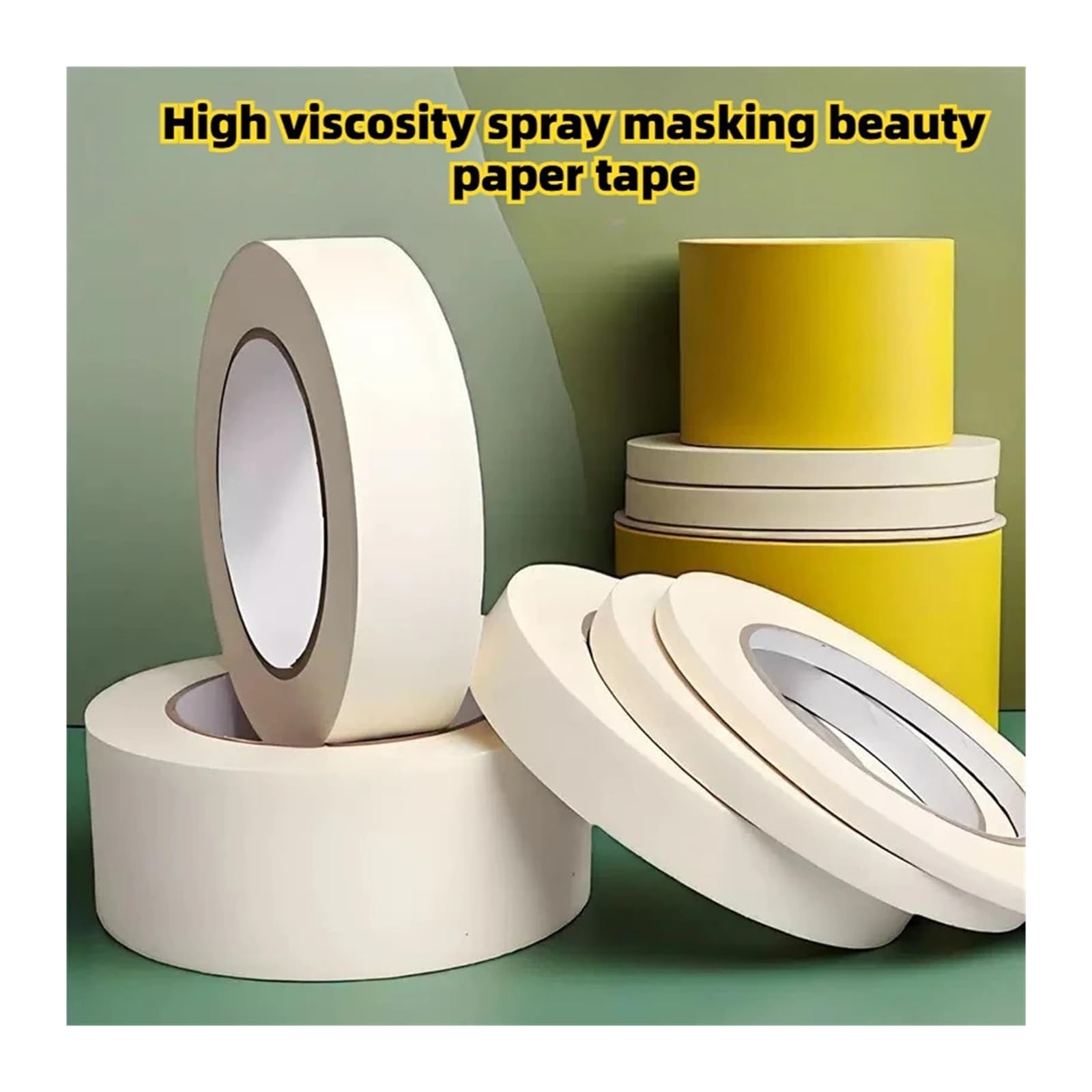 Nastro Di Carta Nastro di bellezza in carta da 10 pezzi da 50 m | Pittura fai-da-te, decorazione spray, mascheratura for protezione solare(12mmx50m)