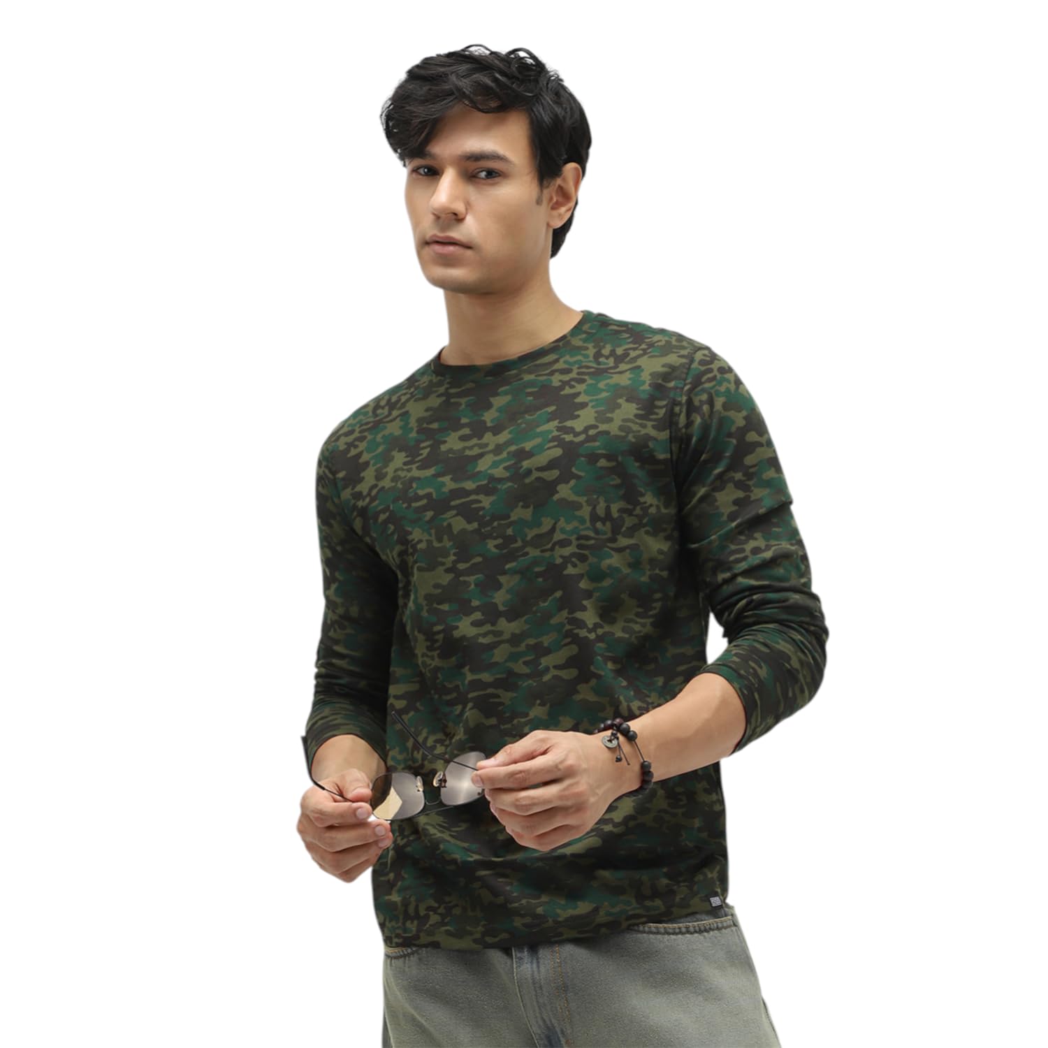 Men's Mandarin Collar Slim Fit Cotton T-Shirt