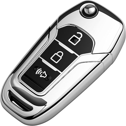 Tukellen Funda para llavero Ford de TPU suave, protección completa, compatible con Ford F150 F250 F350 F450 F550 Explorer Ranger Escape Key Shell