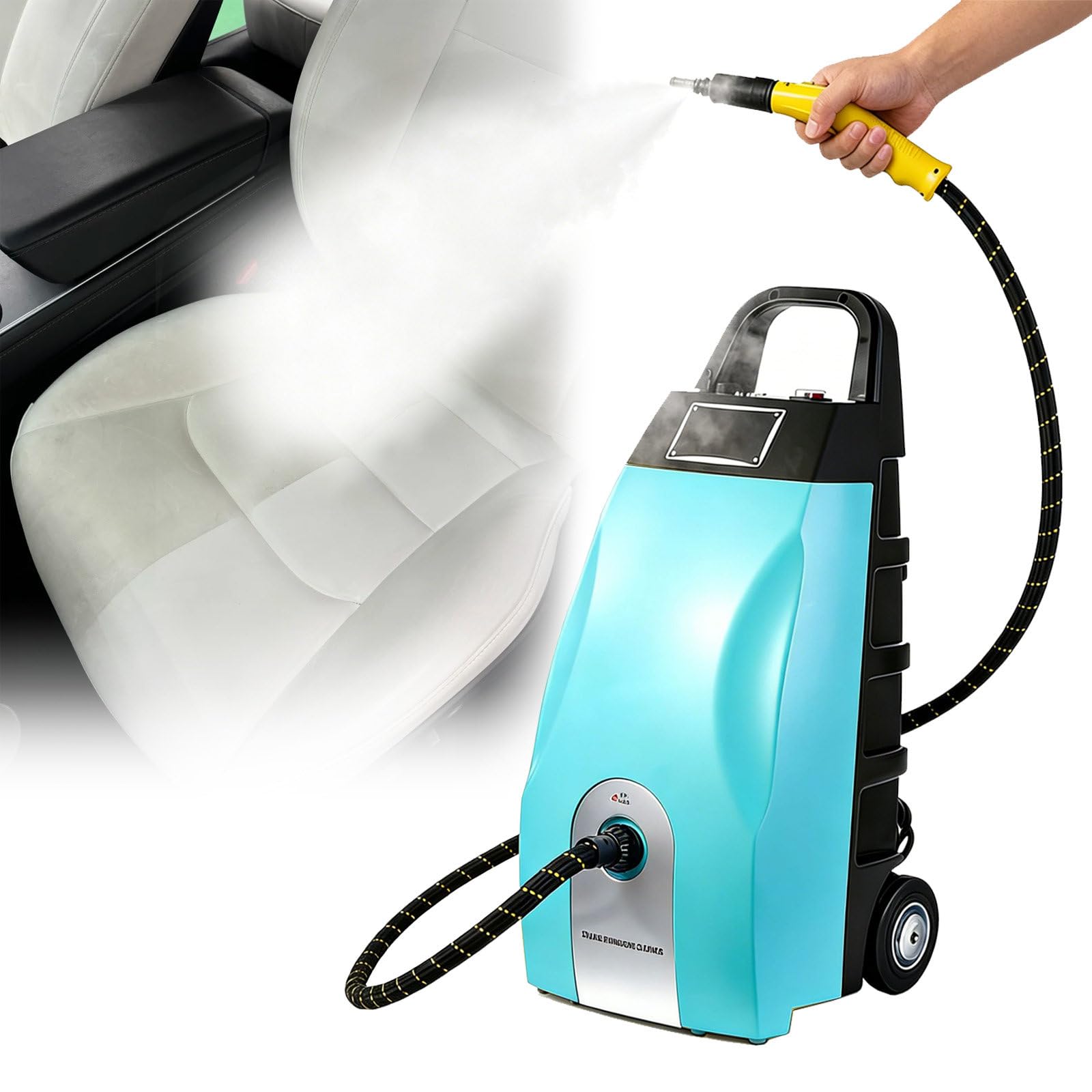 AETEREOS Multipurpose High Pressure Steam Cleaner, 3000W Heavy-Duty Portable Steamer with 3.5L Tank & 6 Accessories, Ideal for Home Kitchen Car Upholstery Tile Grout AC Cleaning Blue
