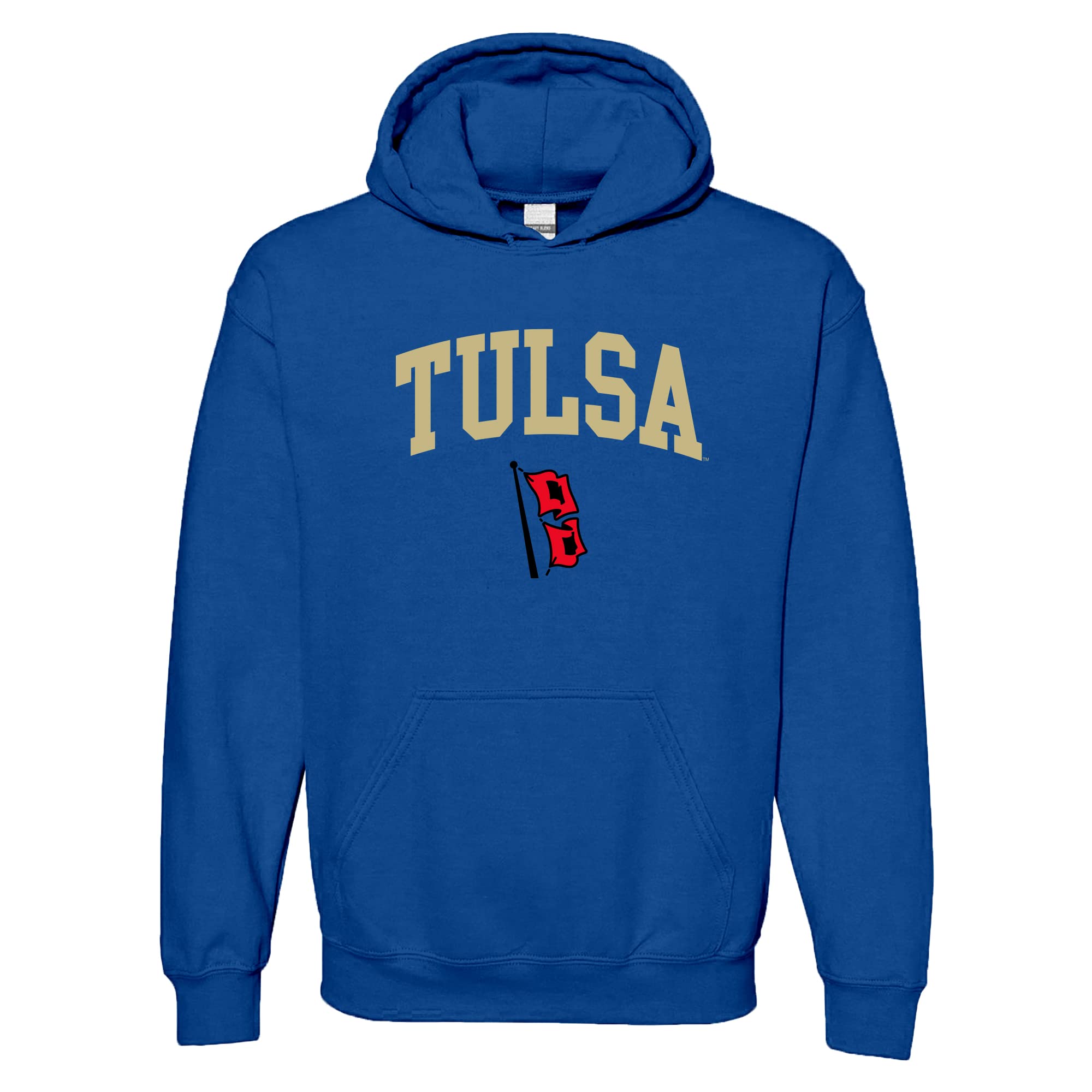 UGP Campus Apparel NCAA Officially licensed College - University Team Color Arch Logo Hoodie, Tulsa Hurricane Royal, L โ image 1