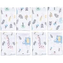 Funna Baby 8'li Muslin Ağız Bezi - Safari - Yeşil - 30 x 30 Cm