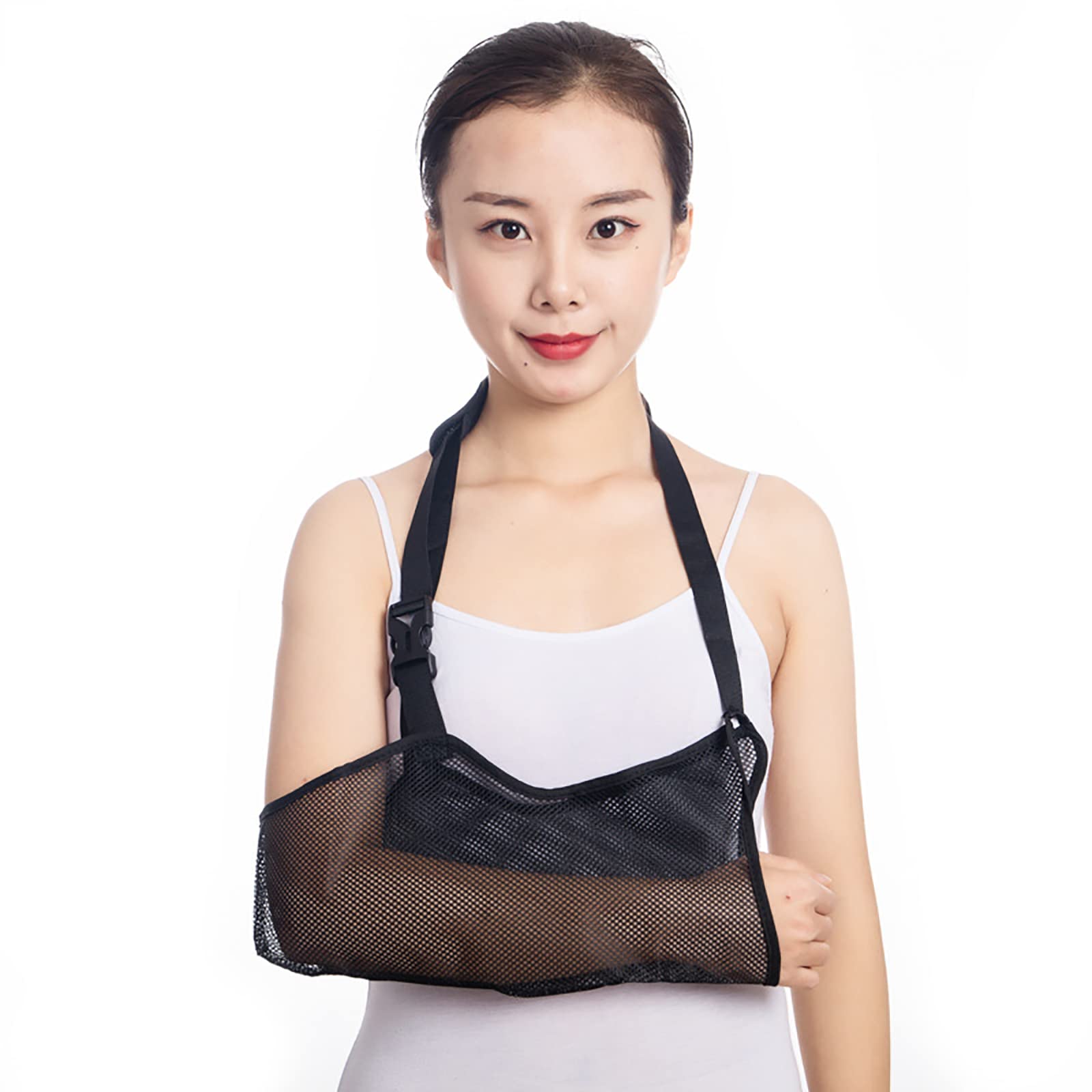 Inmovilizador de Hombro médico con Cabestrillo de Malla para Brazo, para Ducha, Soporte de Brazo Ajustable para Lesiones en el Manguito rotador desgarrado