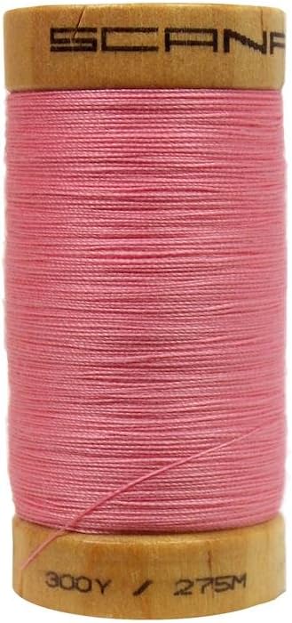 YLICorporation 300 yd Organic Cotton Thread, Carnation