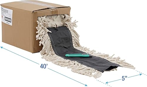 Miniatura 2 de Boardwalk BWKFF40 5 in. Flash Forty Disposable Cotton Dustmop - Natural