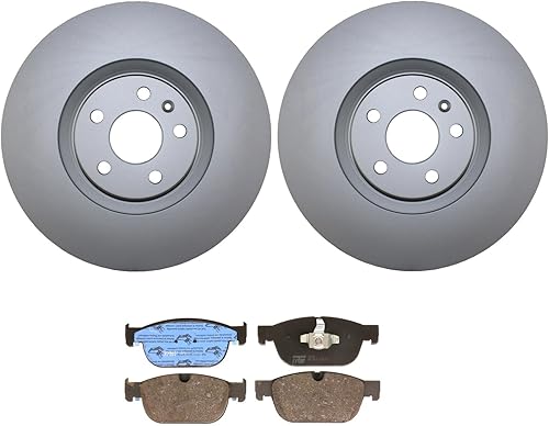 Miniatura 2 de Recubierto 13.583 in ventilado 5 lengüetas de disco rotores y TRW Pro baja metálica Pad Set Freno delantero Kit para Volvo S60 S90 V60 XC V90 XC XC