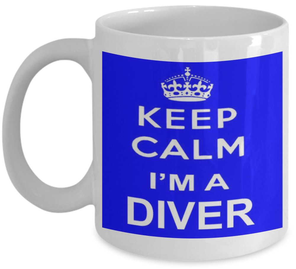shaniztoons Keep Calm I'm a Diver Diving Gift Mug