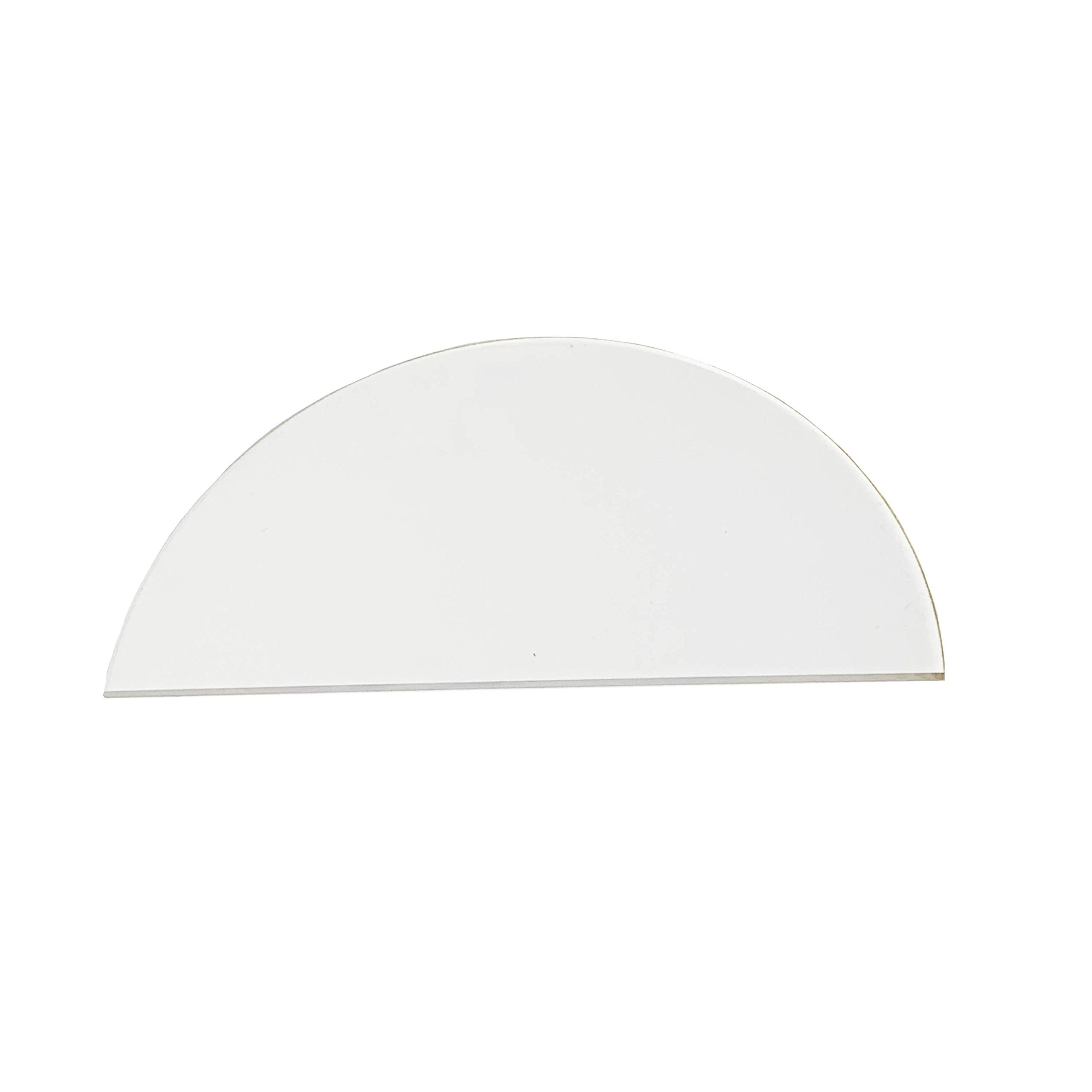 different sizes KastLite Clear Acrylic Semicircle | Plexiglass Semicircle with Custom Base Length | Selection: 1/8" Thickness with 8" Base Length