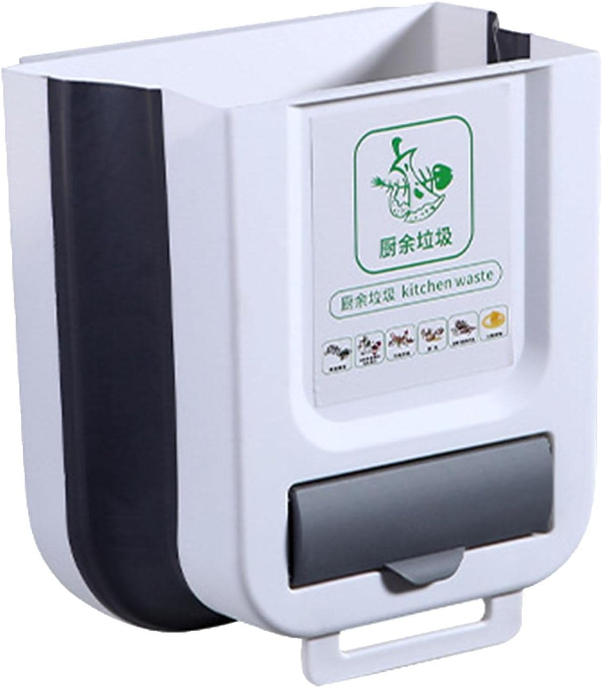 Collapsible Foldable Trash Bin Countertop Trash Bin with Bag Holder Portable Kitchen Waste