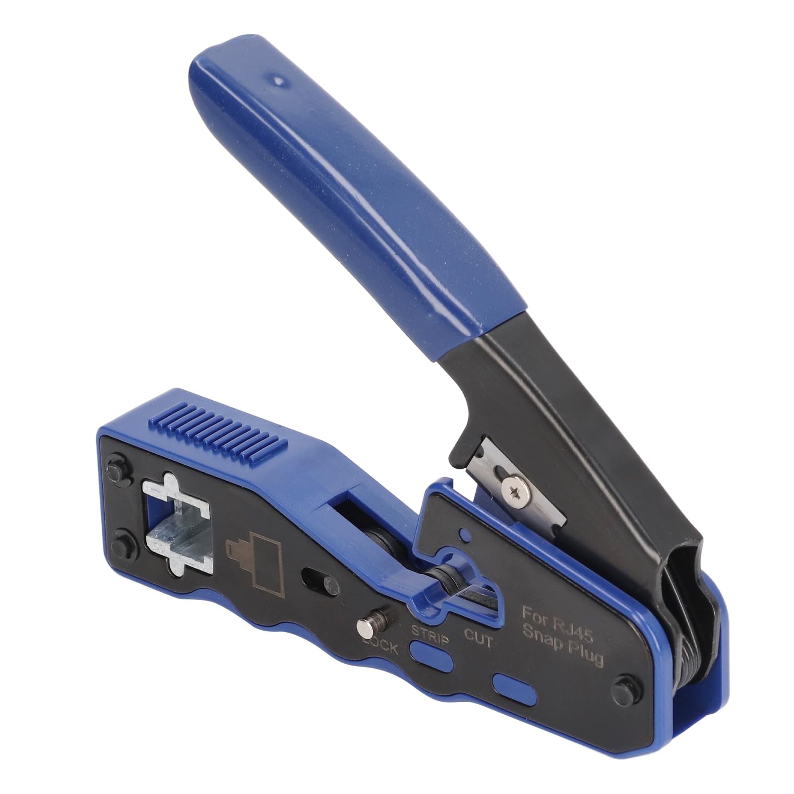 Pince à sertir pour câble réseau | Pince à dénuder et coupe-fil en acier à haute teneur en carbone | Pince à sertir RJ45 pour câbles Cat5 Cat6/installation Ethernet | 10 têtes en cristal