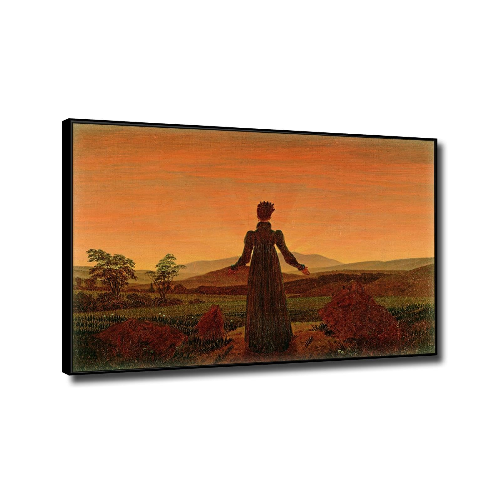 Toile/cadre Caspar David Friedrich - L'Ekseer, Reproduction Prête à Accrocher, Neuf Sous Emballage