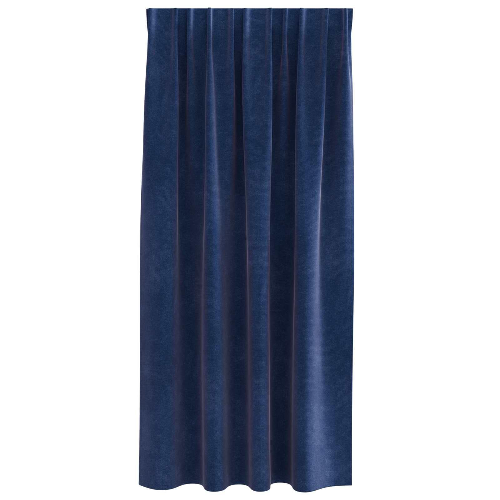 Lot de 2 rideaux occultants - Bleu foncé - 140 x 175 cm - En velours - Décoration de fenêtre - Protection solaire - Pour chambre à coucher et salon - Avec crochet et anneau