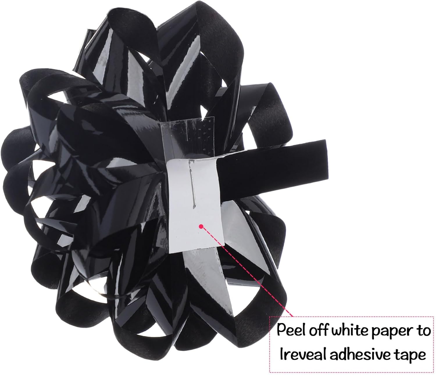 25 Pcs Gift Bows Assortment - 3 Size Gift Bowsand 1 Crimped Curling Ribbons, Perfect for Christmas, Holiday,Birthdays, Weddings, Baby/Bridal Showers, Party (Black) - Image 3