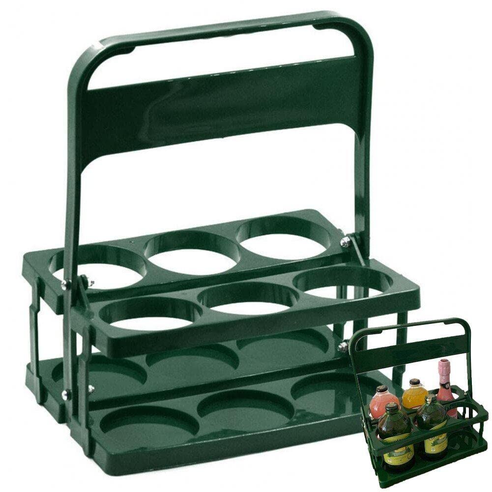 StyleBest Plastic bier tuin glazen collector drager melk fles houder, opvouwbare wijnrek draagbare wijn bier rack mand voor bar outdoor picknick party