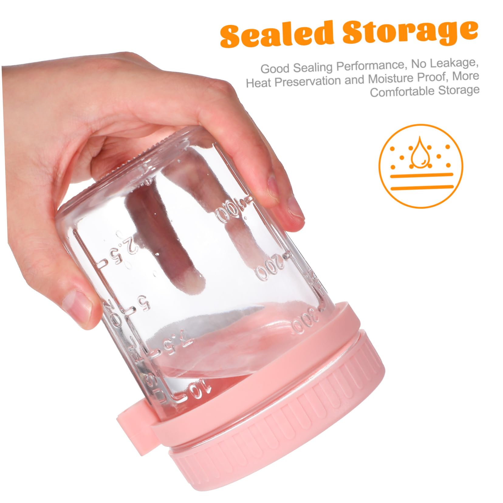 TOPBATHY Tarros de Desayuno de Cristal 400ml con Tapa y Cuchara, 4 Piezas | Vidrio y Silicona, Cierre Hermético Antiderrame, para Avena Nocturna en Cocina y Dormitorio