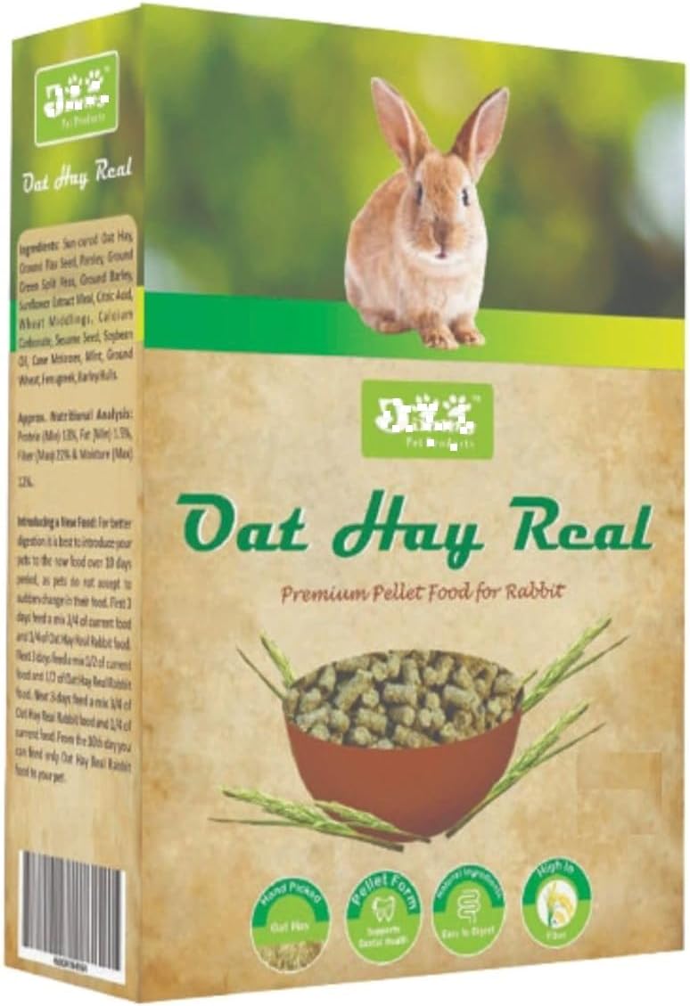 Ji'MMy Pet Products Oat Hay Real High Fiber Pellet Rabbit Food 400 Grams