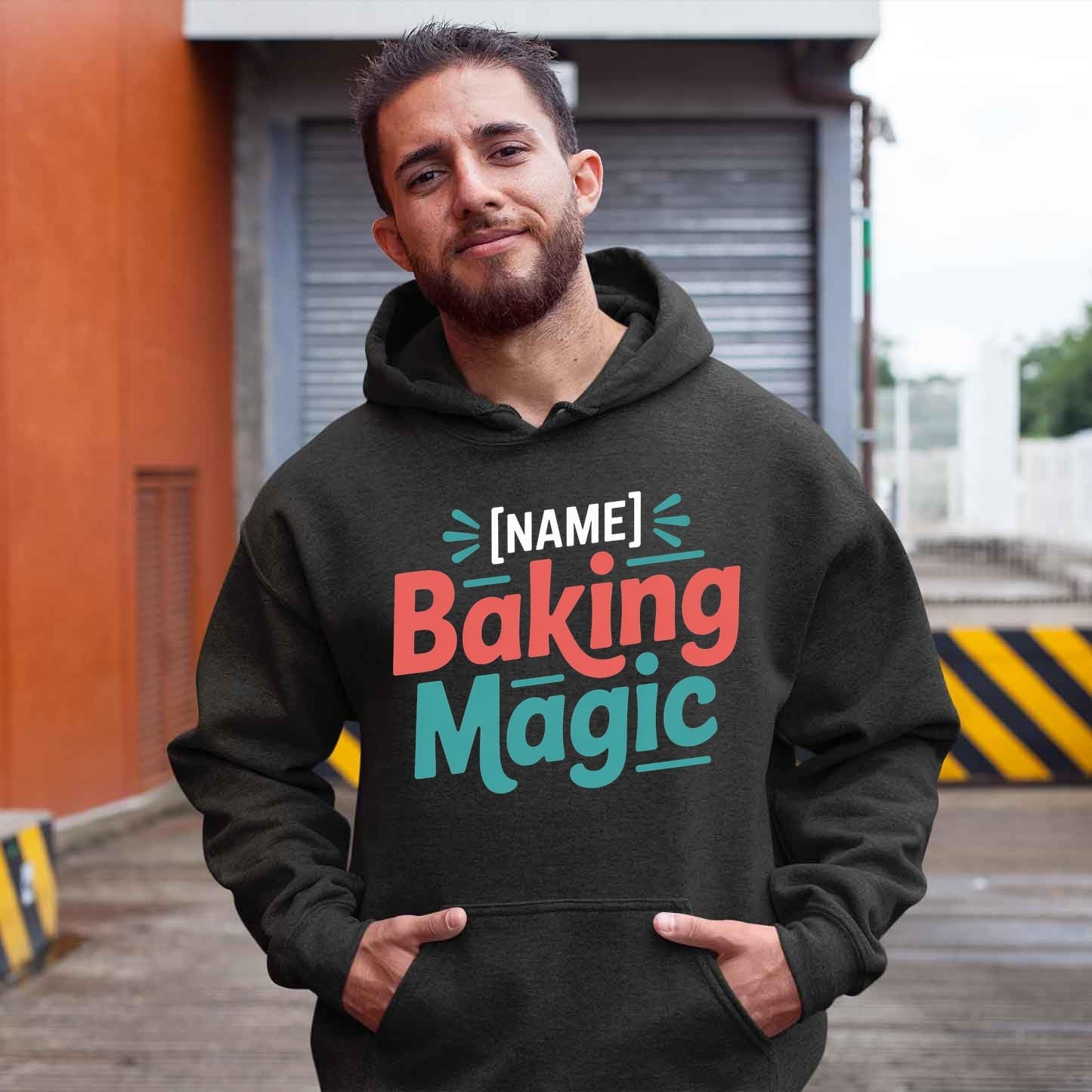 Classic Fun Tee with Name Passion Fashion Enthusiasts - Baking Magic Black