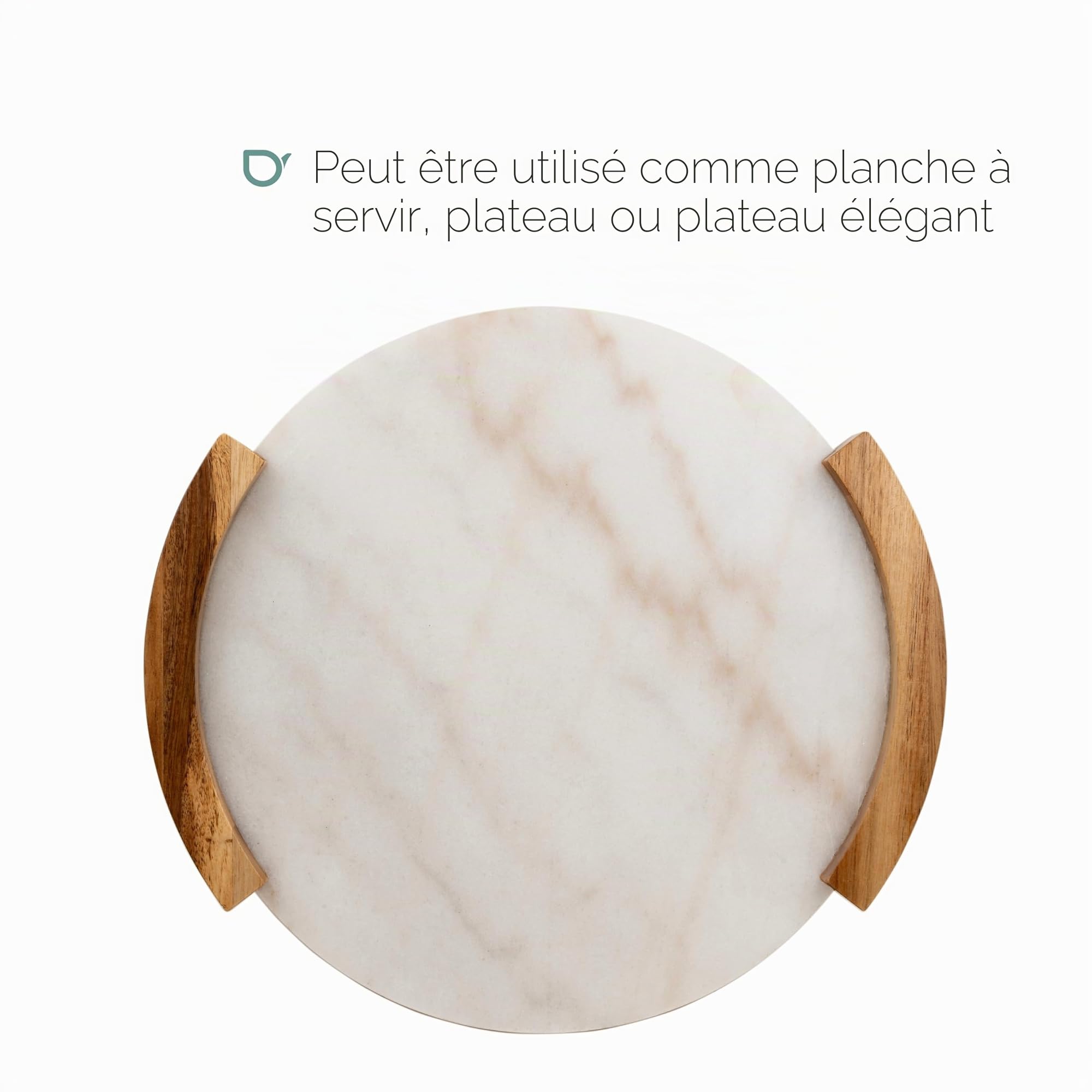 Bredemeijer - Planche de Service Viggo - Ø 35 cm - Marbre et Bois