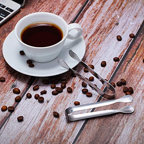 12 Pieces Sugar Tongs Ice Tongs Stainless Steel Mini Serving Tongs Appetizers Tongs Small Kitchen Tongs For Tea Party Coffee Bar Kitchen (Silver, 4.3 Inch) #TOP4