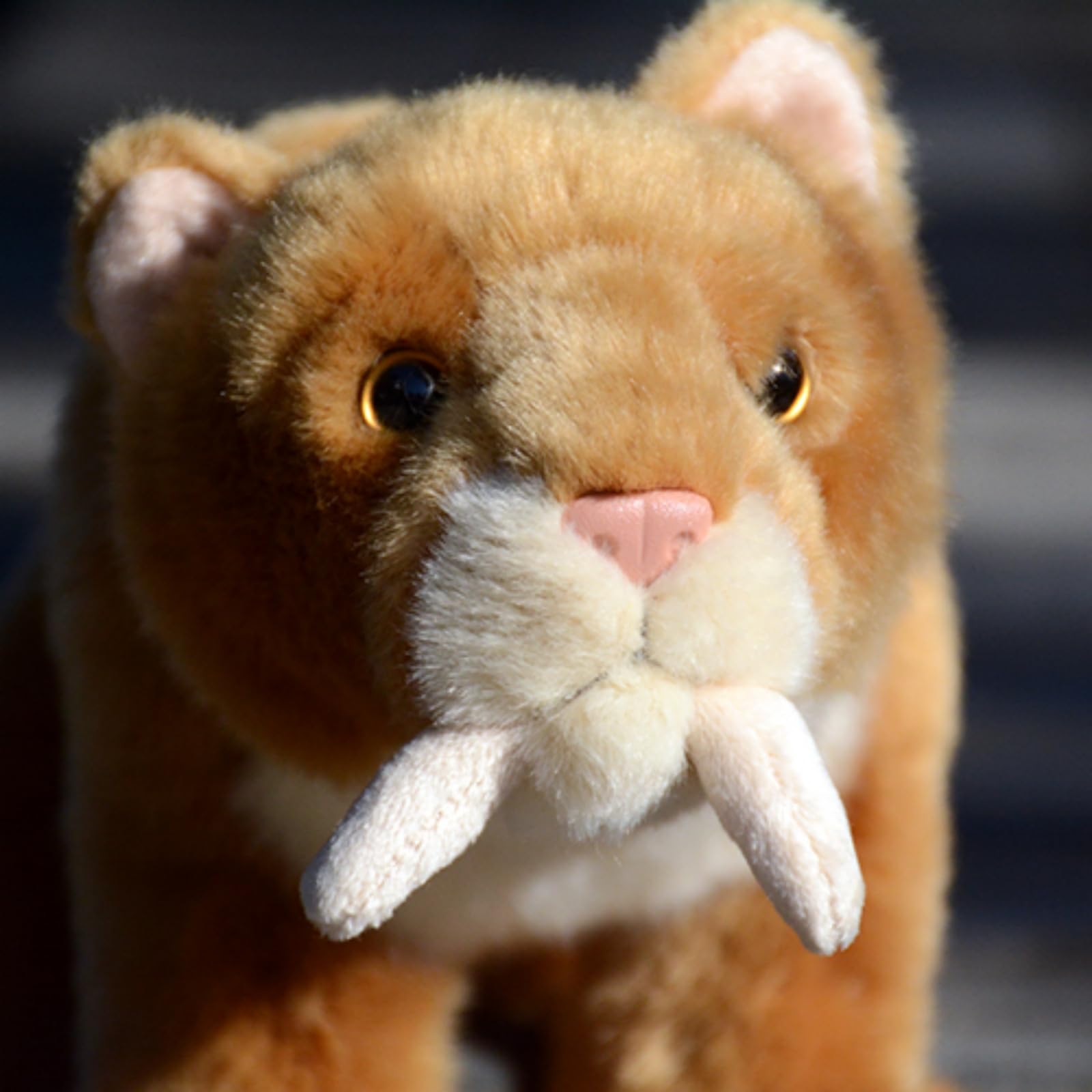 FRANKIEZHOU Smilodon Stuffed Animal – Realistic Sabertooth Tiger Plush, Brown, 10.63 Inches, Soft Durable Toy - View #2