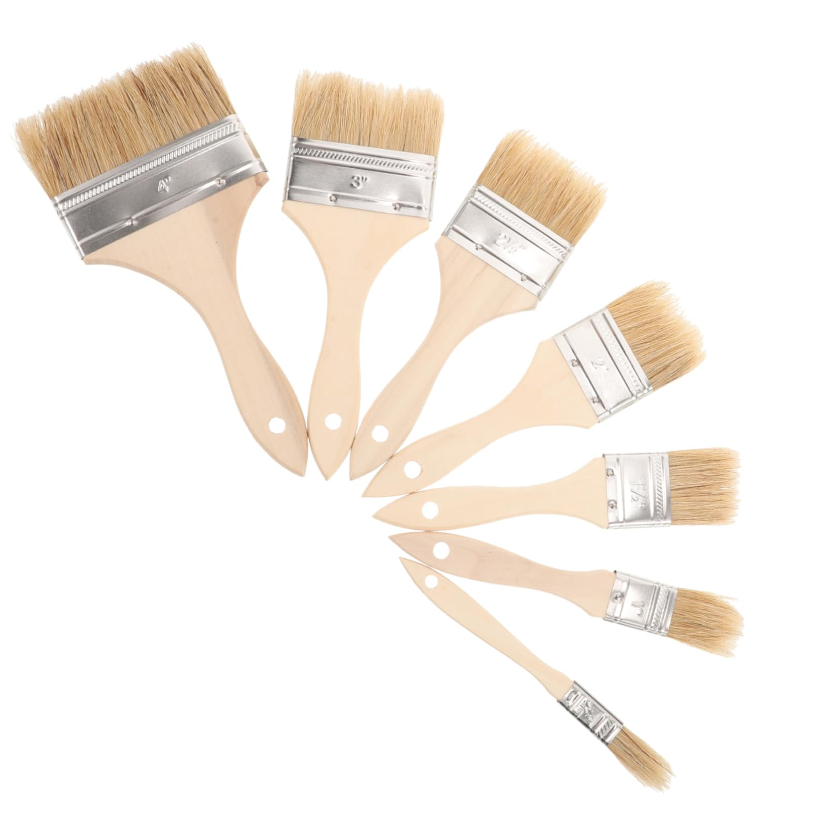 UKCOCO 35piezas Pinceles De Pintura para Acuarela y Acrílico Cepillos De Cerda Natural para Detalles y Acabados Óleo Incluye