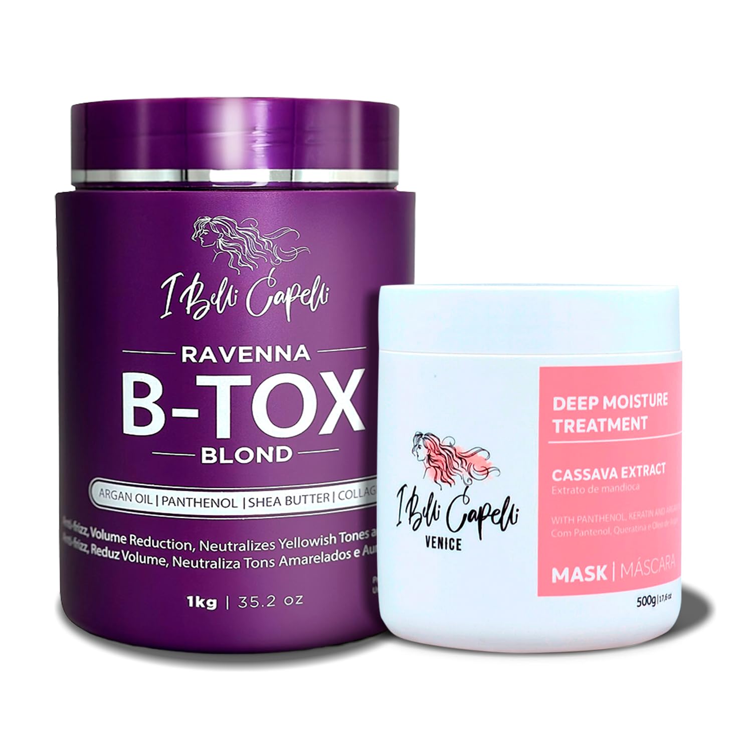 I Belli Capelli Ravenna Kit – Blond Hair B-tox + Cassava Mask 500g