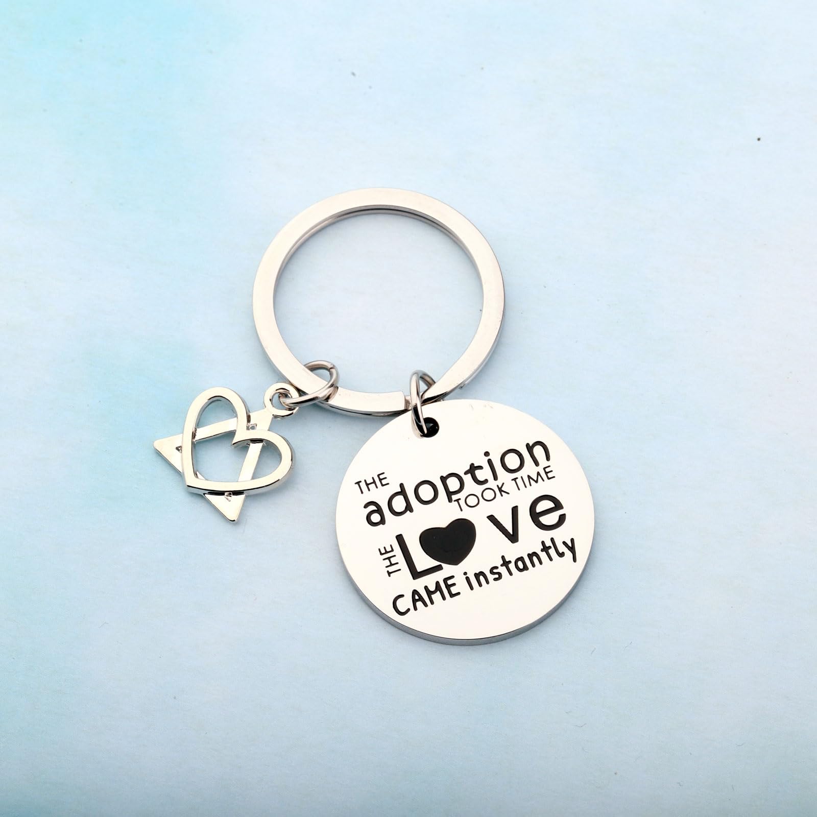 TGBJE Adoption Symbol Charm Keychain Gotcha Day Keychain Adoption Gifts Adoptive Mom Jewelry Foster Parent Thank You Gift