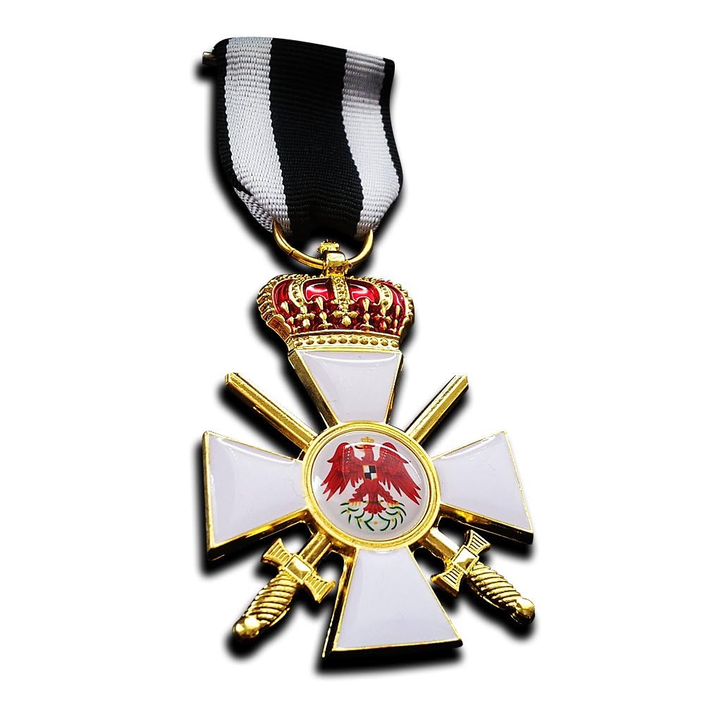 Military Medal Order of The Red Eagle 3rd Class with Crown and Swords WW1 German Medal Repro